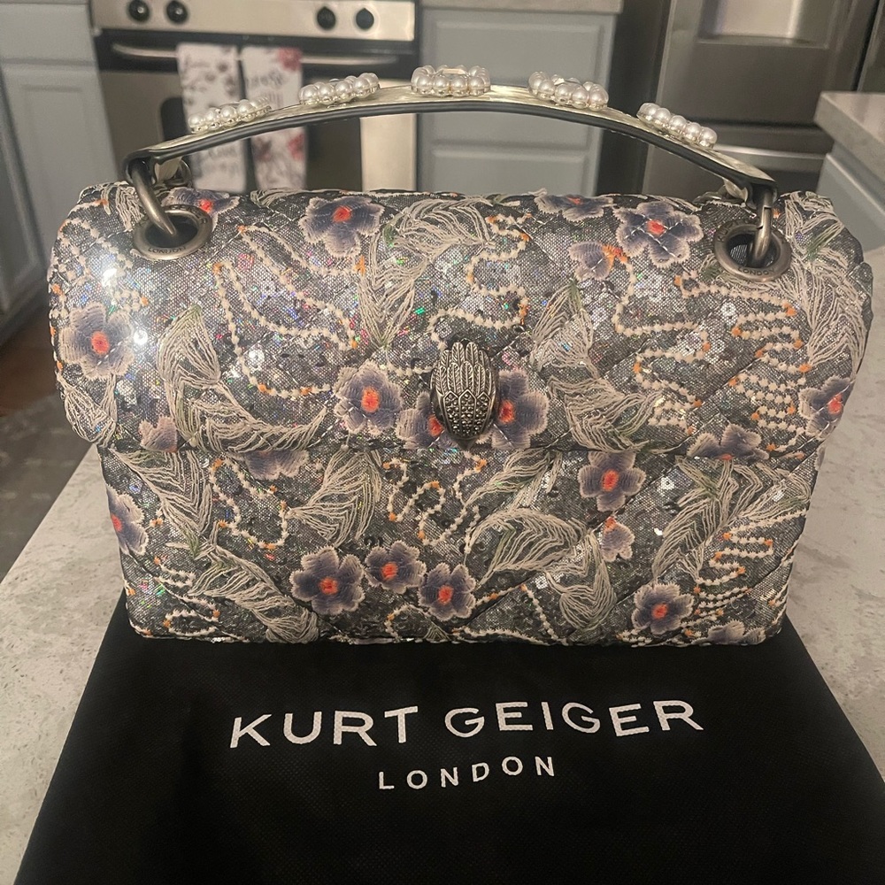 Kurt Geiger Medium Tweed Shoulder Handbag